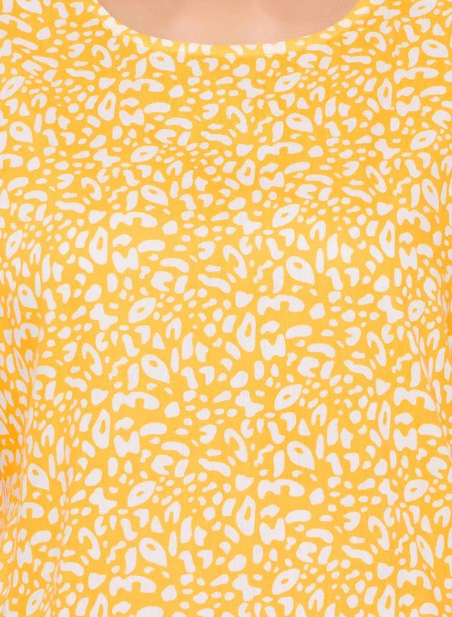Clovia Yellow Animal Print Top and Shorts Set for Women | Best Price UAE
